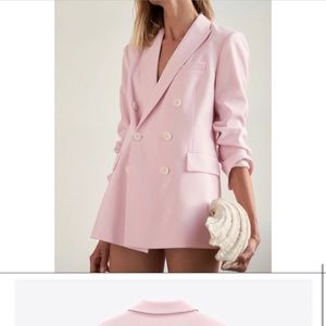 Zara Pink Double-Breasted Blazer